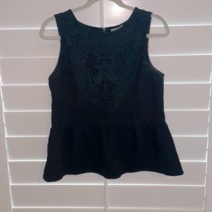 Anthropologie (Maeve brand) Black Peplum Top